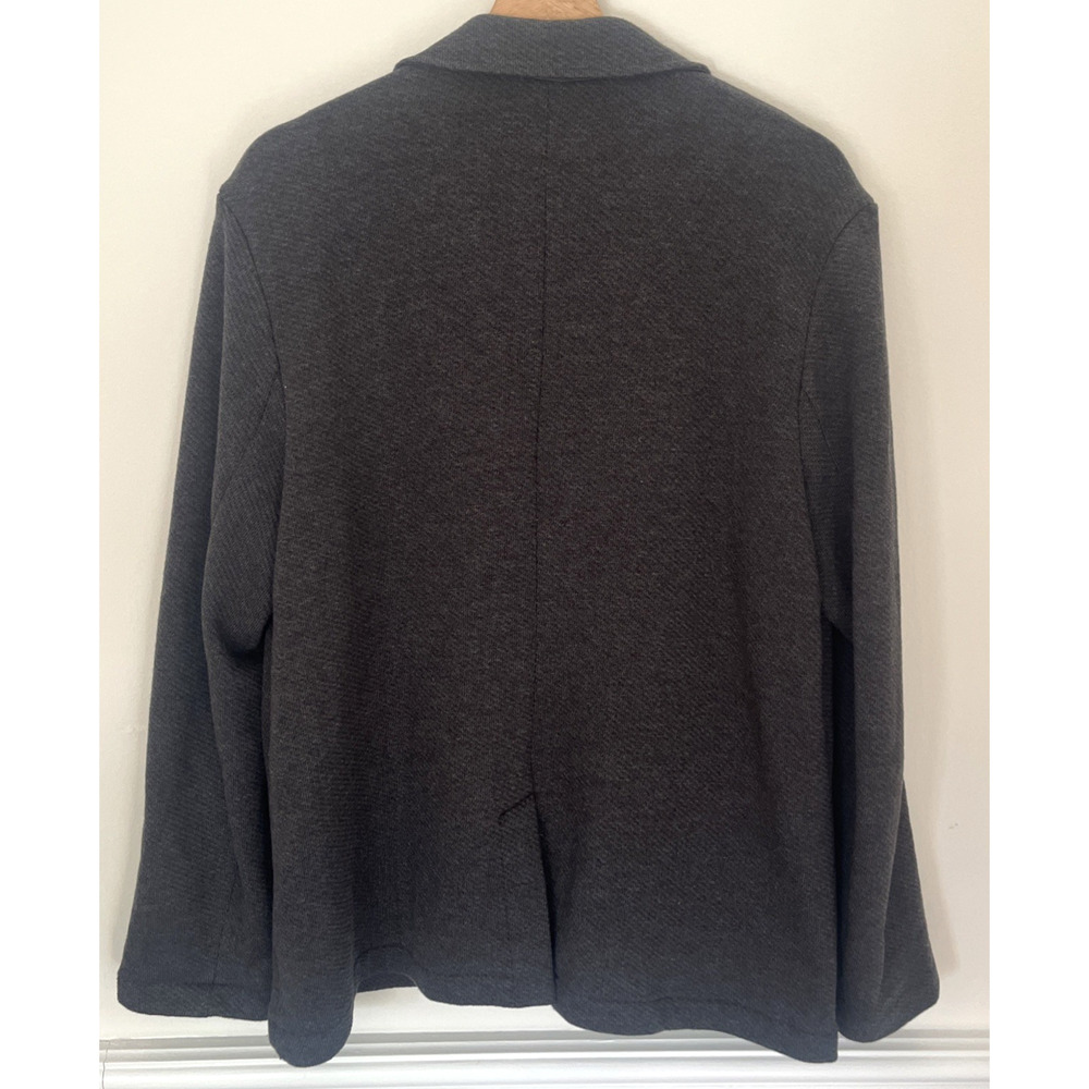 Faherty Inlet Knit Blazer Jacket XL Charcoal Gray Women's Dark Academia - Picture 4 of 8